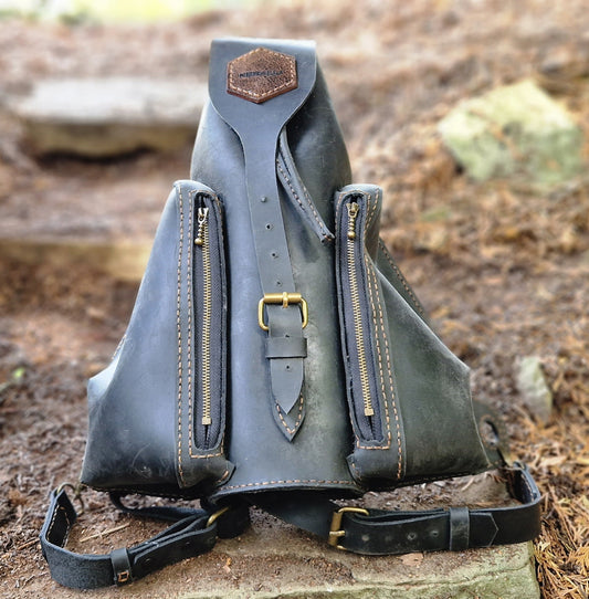 Bottle bag backpack with three compartments